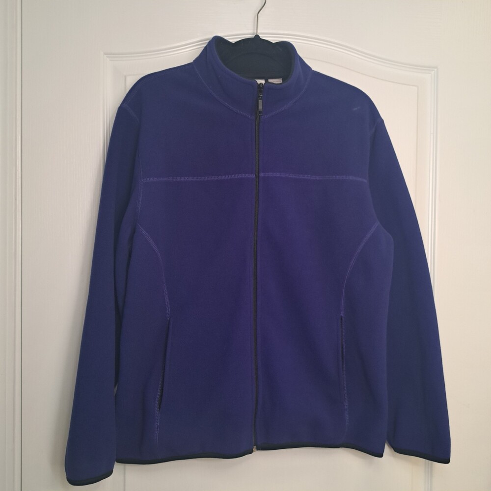Kim Rogers Purple Fleece Jacket Zip front L